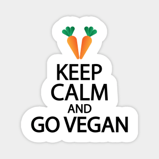 Keep calm and go vegan Magnet