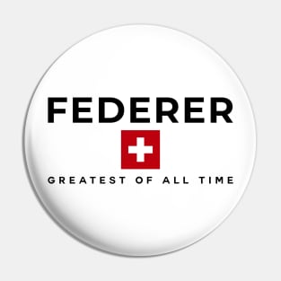 Roger Federer GOAT Made In Switzerland black Pin