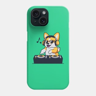 Cute Corgi plays Dj Music Funny Dog kawaii Phone Case