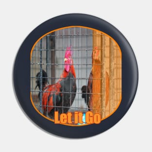 Caged animals Freedom Hens Pin