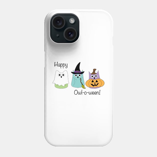 Happy Owl-o-ween Phone Case by Feathered Finds