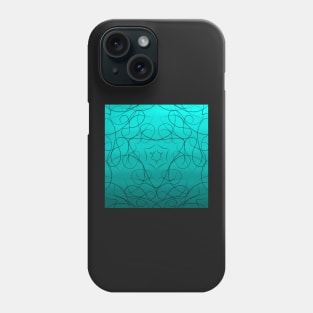 Elegant Teal Gradient pattern Phone Case