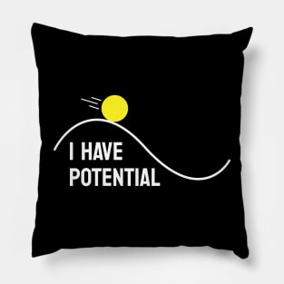 Cool Math Games - I Have Potential Curved Line Pillow