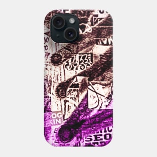 Black Urban Graffiti Street Purple Art NYC Phone Case