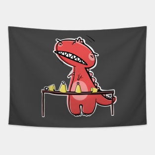 Funny Red T-Rex At Handbell Choir Practice Tapestry