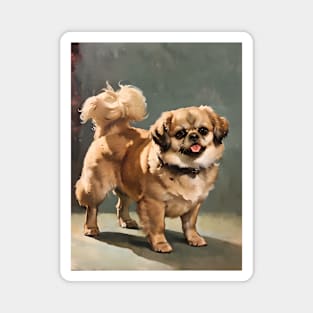 Ancient Breed, Timeless Charm: Pekingese Wall Art Magnet