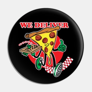 We Deliver Pizza Guy Pin