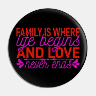 family is where life begins and love neuer ends Pin