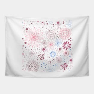 Floral doodles Tapestry