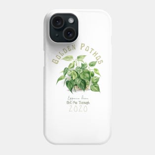 Golden Pothos, Botanical Illustration T-Shirt | Plant Lover Tee Phone Case