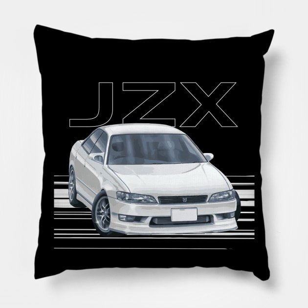 JZX100 TRD TOURER V CHASER MARK II tOYOTA DRIFT Sedan Power slide Pillow by cowtown_cowboy