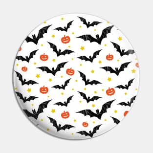 Halloween Bats And Pumpkins Pin