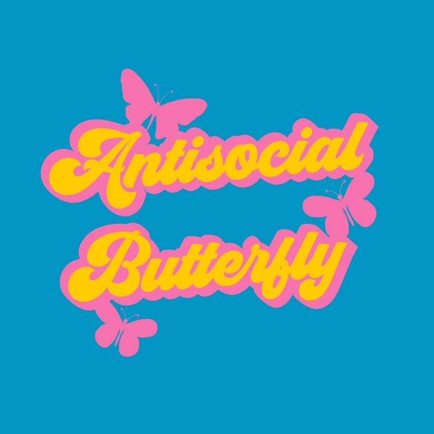 Antisocial Butterfly retro design by LittleBunnySunshine