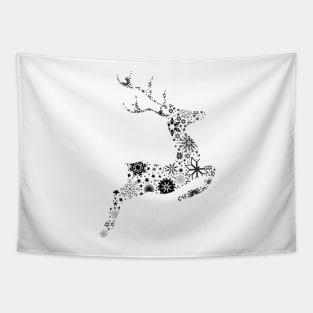 Reindeer ice crystals and snow stars Tapestry