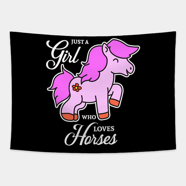 Horse design for girls Tapestry by MikeHelpi