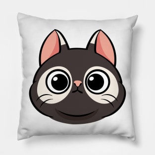 Cartoon cute cat face Pillow