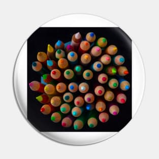 Pencils In Circle Container Pin