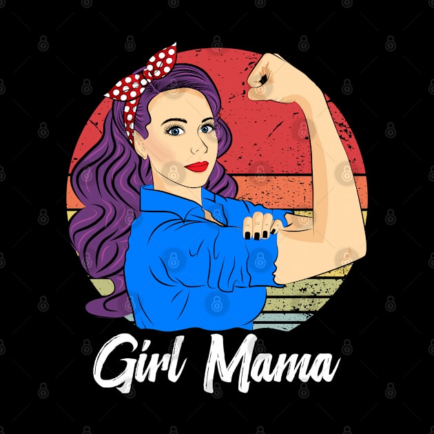 Girl Mama Vintage Mother’s Day Sunset Retro by ZNOVANNA