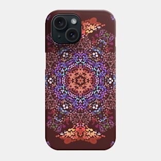 Dot Mandala Orange Blue and Purple Phone Case