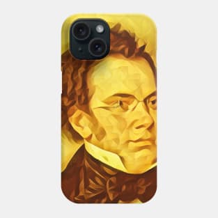 Franz Schubert Golden Portrait | Franz Schubert Artwork 8 Phone Case