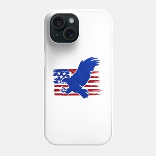 4th of July Independence Day USA Eagle American Flag Phone Case