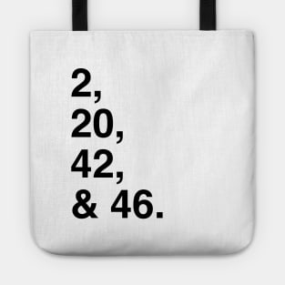 Yankees Core Four Numbers Tote