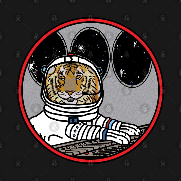 Sci Fi Space Tiger in Spaceship by ellenhenryart