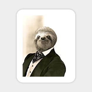 Gentleman Sloth with Nice Posture - Print / Home Decor / Wall Art / Poster / Gift / Birthday / Sloth Lover Gift / Animal print Canvas Print Magnet