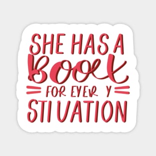 she has a book for every situation Magnet