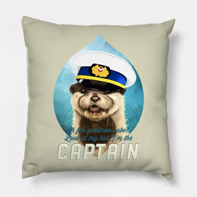 Captain Otter Pillow by tillieke