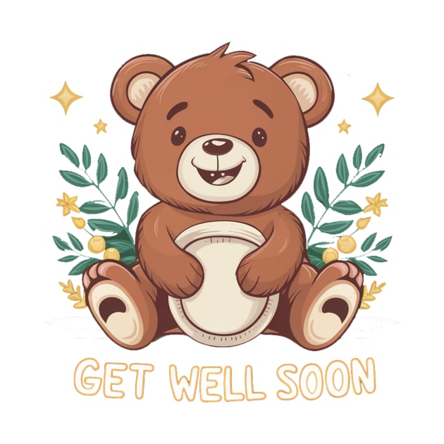 Get Well Soon Cute bear by alby store