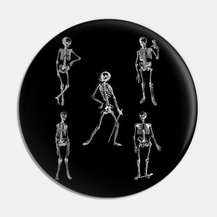 Halloween Skeleton Dance Pin