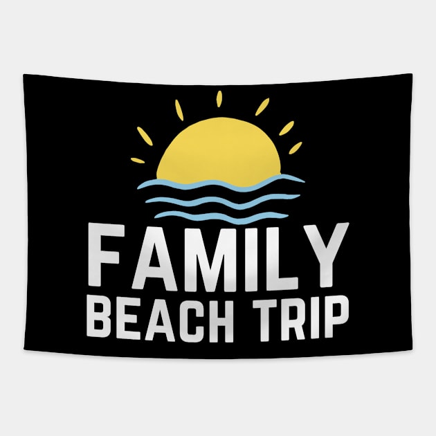 Family Beach Trip Tapestry by HobbyAndArt