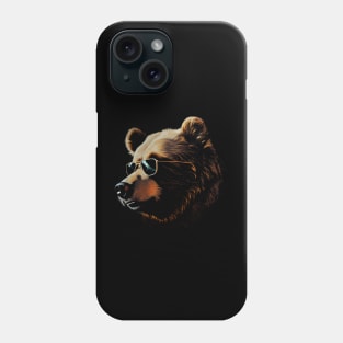 Sunny Bear Wearing Sunglasses Portrait Phone Case