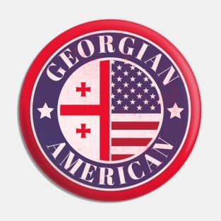 Proud Georgian-American Badge - Georgia Flag Pin