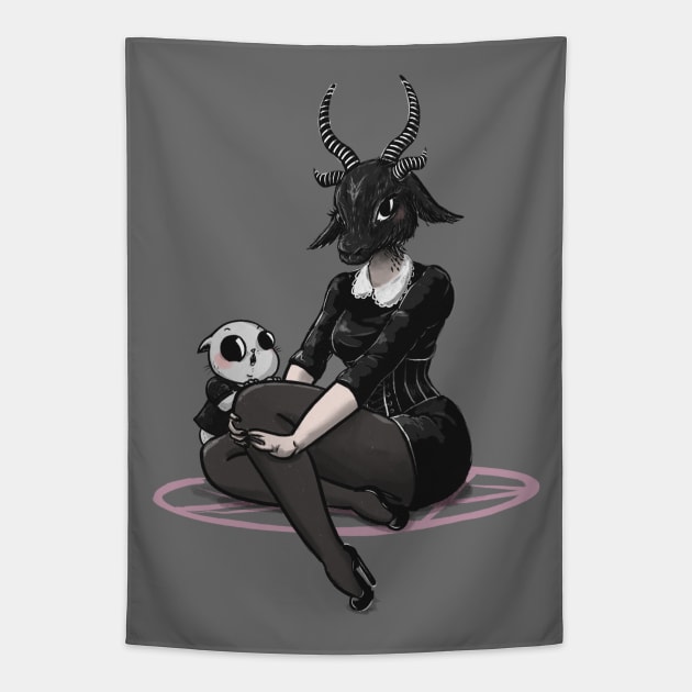 Satanic Pussy Tapestry by SaraWired