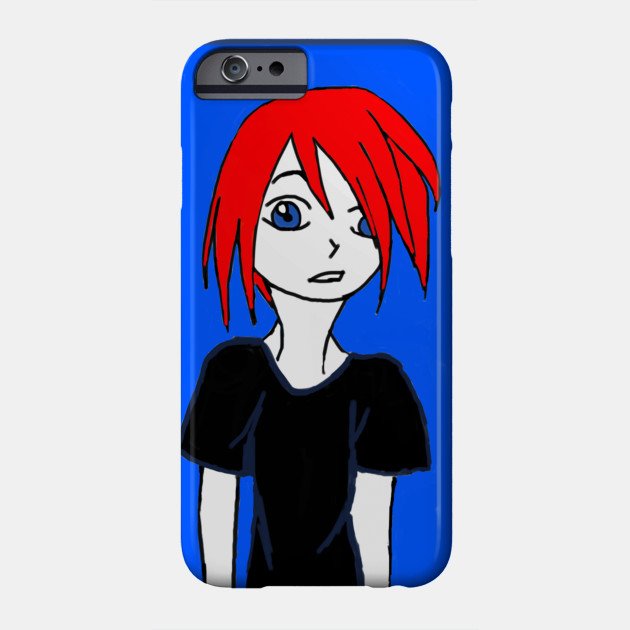 Emo Anime Guy With Red Hair Anime Hulle Teepublic De