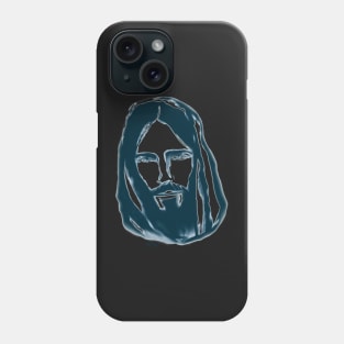 Jesus Christ cartoon illustration Phone Case