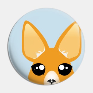 Cute Chibi Kangaroo popping out of Pocket - Vetor Design Pet Art Pin