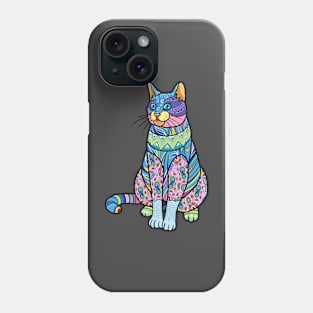 Ornate Cat Mandala Funny Phone Case