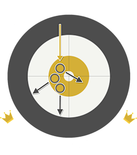 The "Triple Club" - White Text Magnet