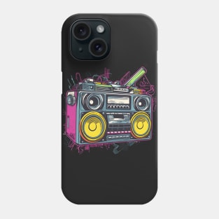 Ghetto Blaster Boom Box 80s Hip-Hop Stereo Phone Case