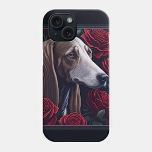 Saluki red roses Phone Case