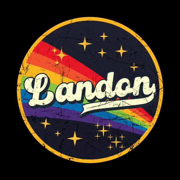 Landon // Rainbow In Space Vintage Grunge-Style by LMW Art