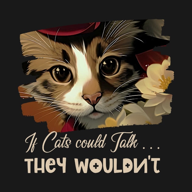 If cats could talk, they wouldn’t (cute cat white stripe) by PersianFMts