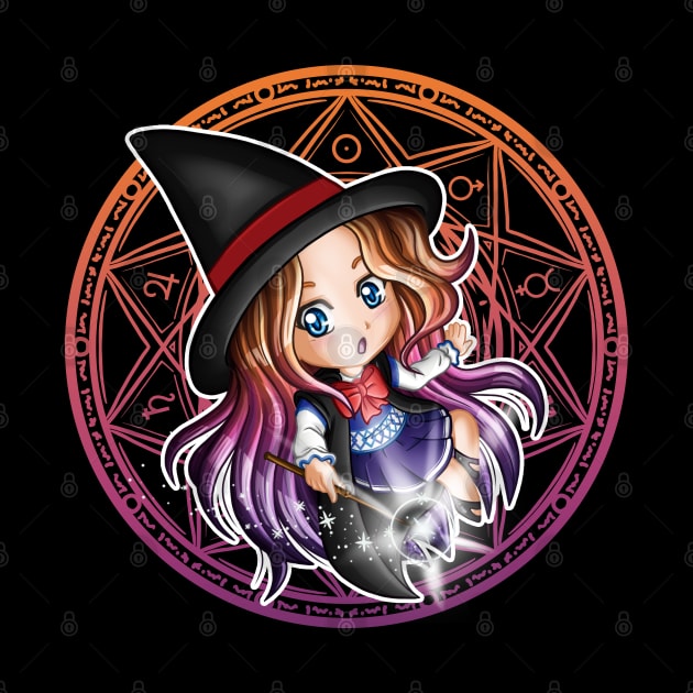 Chibi Kawaii Witch - Magic Circle by Chiisa