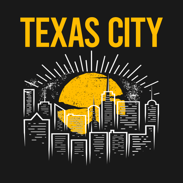 Yellow Moon Texas City by flaskoverhand
