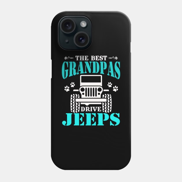 the best Grandpas drive jeeps cute dog paws father's day gift Phone Case by Jane Sky