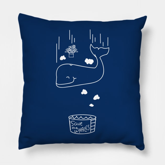 Save the Whales Pillow by LaughingDevil