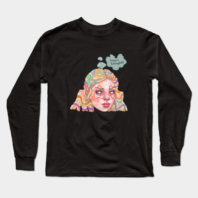 Happy thoughts - Trippy Design - Long Sleeve T-Shirt